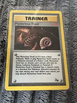 Mysterious Fossil 062/062 - Non Holo - Fossil Trainer 1999 Pokemon TCG Vintage - Image 1