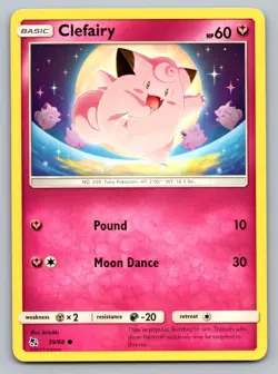 Pokemon TCG Hidden Fates Clefairy (39) 39/68 - Image 1