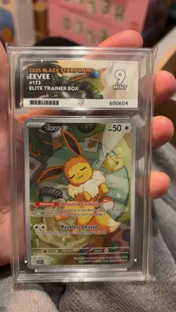Pokemon TCG Eevee Prismatic Evolutions Promo SVP173 Pokemon Centre ACE 9 - Image 1