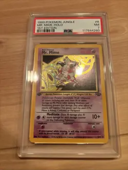 Jungle #6 Mr. Mime-Holo 1st Edition PSA 7 - Image 1