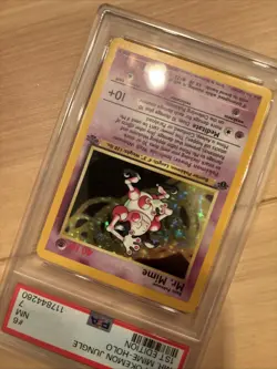 Jungle #6 Mr. Mime-Holo 1st Edition PSA 7 - Image 3