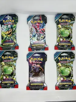 6X Pokemon TCG Scarlet &Violet Twilight Masquerade Sleeved Booster Packs - Image 1