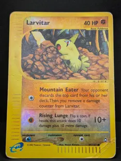 Larvitar 089/147 Aquapolis Reverse Holo Ultra Rare Pokemon TCG Nintendo HP - Image 3