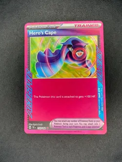 Pokemon Hero's Cape 152/162 SV05: Temporal Forces Ace Spec Tool Holo - Image 1