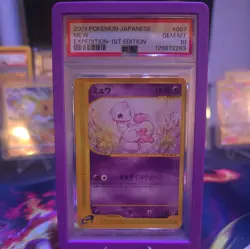 2001 Pokemon Japanese Mew Non Holo Expedition-1st Edition Psa 10 - Image 1