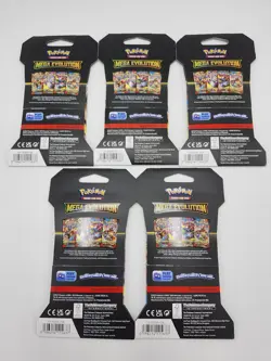 Pokemon TCG Mega Evolution Sleeved Booster Packs x5 Factory Sealed - Image 2