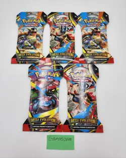 Pokemon TCG Mega Evolution Sleeved Booster Packs x5 Factory Sealed - Image 4