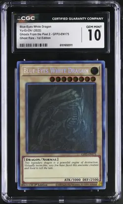 Blue-eyes White Dragon GFP2-EN175 1st Edition Yugioh CGC 10 Gem Mint *011 - Image 1