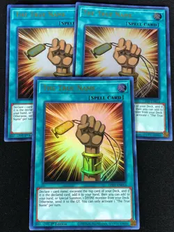 YUGIOH THE TRUE NAME LED7-EN014 1ST ULTRA X3 (NM) - Image 1