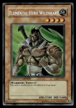 Yu-Gi-Oh! LIMITED EDITION Elemental Hero Wildheart #GSE-EN001 Light Play - Image 1