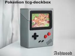 Gameboy Style Pokemon Card Deck Box Case Fits 60 Sleeved TCG Cards Eevee D - Image 1