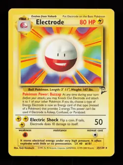Electrode 25/130 Non Holo Rare Base Set 2 Pokemon Card - Image 1