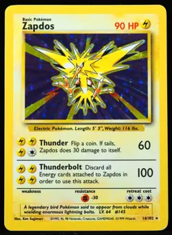 Zapdos #16 LP Pokemon Card - Image 1