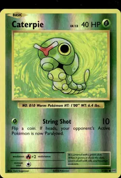 Pokemon Caterpie 3/108 XY Evolutions Reverse Holo Common 2 Card Lot LP - Image 1