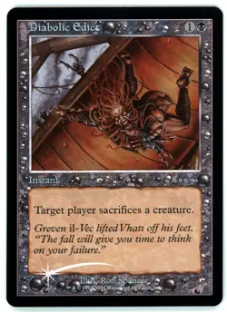 DIABOLIC EDICT [PAL01 - ARENA LEAGUE 2001] - MTG VINTAGE FOIL CARD [EXCELLENT] - Image 1