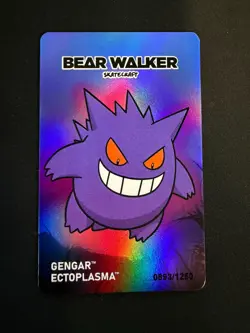 Pokemon Center x Bear Walker Gengar Skateboard Card: 0893/1250 - Image 1