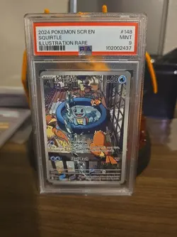 Pokemon TCG Squirtle Stellar Crown Illustration Rare Holo Card 148/142 Sv07 - Image 1