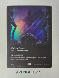 Magic the Gathering MTG #0286 Watery Grave FOIL Borderless Edge of Eternities - Image 1