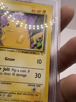 1999 Pokemon Game 58 Pikachu E3 Stamp Yellow Cheeks PSA 6 - Image 4