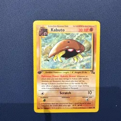 Pokemon Cards: Fossil 1st Edition Common: Kabuto 50/62 MINT/NM card number 005 - Image 1