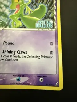Pokemon TCG 2006 EX Crystal Guardians Treecko 68/100 Stamped Reverse Holo NM+ - Image 2