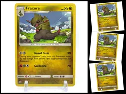 Pokemon Sun & Moon UNIFIED MINDS 155/236 Fraxure 4X Mint/NM Uncommon 4 TCG X4 - Image 1