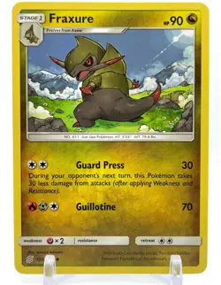 Pokemon Sun & Moon UNIFIED MINDS 155/236 Fraxure 4X Mint/NM Uncommon 4 TCG X4 - Image 2