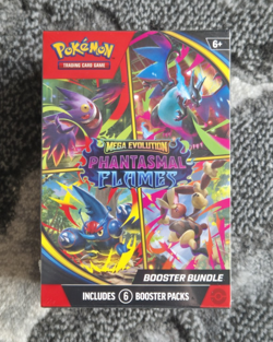 New/Sealed Pokemon TCG: Mega Evolution Phantasmal Flames Booster Bundle 6 Pack - Image 1