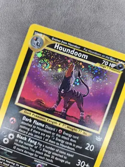 Pokemon TCG Houndoom 8/64 🌀SWIRL🌀 Holo Rare Unlimited Neo Revelation - NM - Image 5