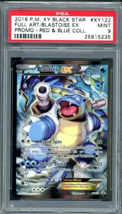 2016 Pokemon XY Black Star Promo Blastoise EX #XY122 Holo PSA 9 Mint - Image 1