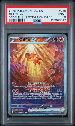2023 POKEMON PAL EN-PALDEA EVOLVED SPECIAL ILLUSTRATION RARE CHI-YU EX PSA 9 - Image 1