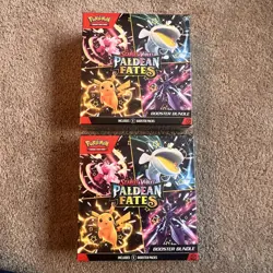 2 Pokemon TCG Scarlet And Violet Paldean Fates Booster Bundle Box Sealed 6 Packs - Image 1