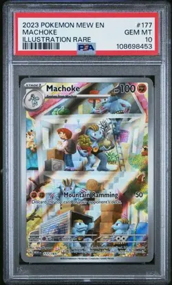 2023 Pokemon SV151 MEW EN Machoke #177/165 PSA 10 - Image 1