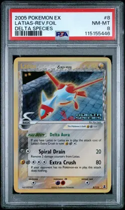Pokemon Latias (8/113) EX Delta Species Stamped Reverse Holo Rare Psa 8 - Image 1