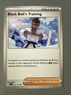 Pokemon TCG * Journey Together 145/159 Black Belt's Training Common* NM FRESH PK - Image 1