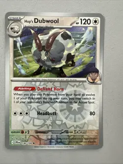 Pokemon TCG * Journey Together 136/159 Hop's Dubwool Rare REVERSE HOLO FRESH PK - Image 1