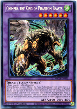 Chimera the King of Phantom Beasts MP24 EN095 Prismatic Secret Rare Yugioh - Image 1