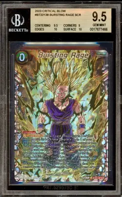 Dragon Ball Super Card Game - BT22-138 SCR - Burning Rage *GEM MINT BGS 9.5* - Image 1