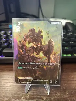 Gundam Card Game Dual Impact Unit Card GD02-054 LR+ Gundam Barbatos 1st Form - Image 1
