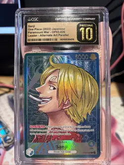 Sanji Alt Art OP02-026 Paramount War One Piece Card Pristine 10 CGC MIS LABEL - Image 1