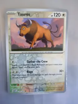 Tauros SV: Scarlet & Violet 151 Uncommon Reverse Holo 128/165 Pokemon Cards - Image 1