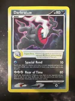 ?? Pokemon 2008 Card JUMBO Darkrai LV.50 Black Star Promo Holo DP24 LP - Image 1