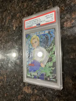 Android 18 Bionic Blitz Alternate Art Foil Dragon Ball Super Card Game | PSA 10 - Image 2