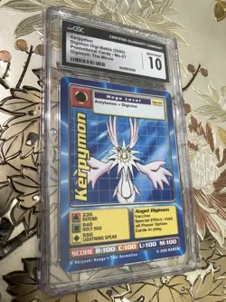 CGC 10 Digimon Digi Battle Kerpymon Good Mo-07 Vintage Movie Promo Card - Image 1