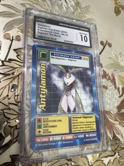 CGC 10 Digimon Digi Battle Antylamon Mo-06 Vintage Movie Promo Card - Image 1