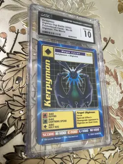 CGC 10 Digimon Digi Battle Kerpymon Evil Mo-08 Vintage Movie Promo Card - Image 1