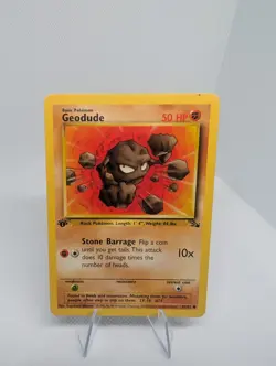 Geodude 47/62 Fossil 1st Edition Regular Pokemon Card HP - Image 1