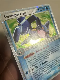 Swampert EX 2006 EX Crystal Guardians 98/100 Holo Pokemon Card TCG Swirl - Image 2