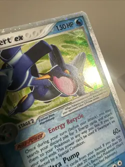 Swampert EX 2006 EX Crystal Guardians 98/100 Holo Pokemon Card TCG Swirl - Image 3