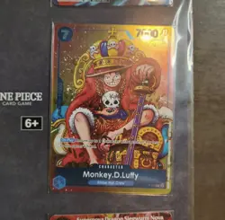 One Piece Eng Promo Cards Monkey.D.Luffy P-043 Foil Bandai Blister Sealed - Image 1